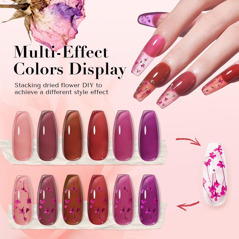 AZUREBEAUTY Dip Powder Set deep jelly shade adds depth to nails