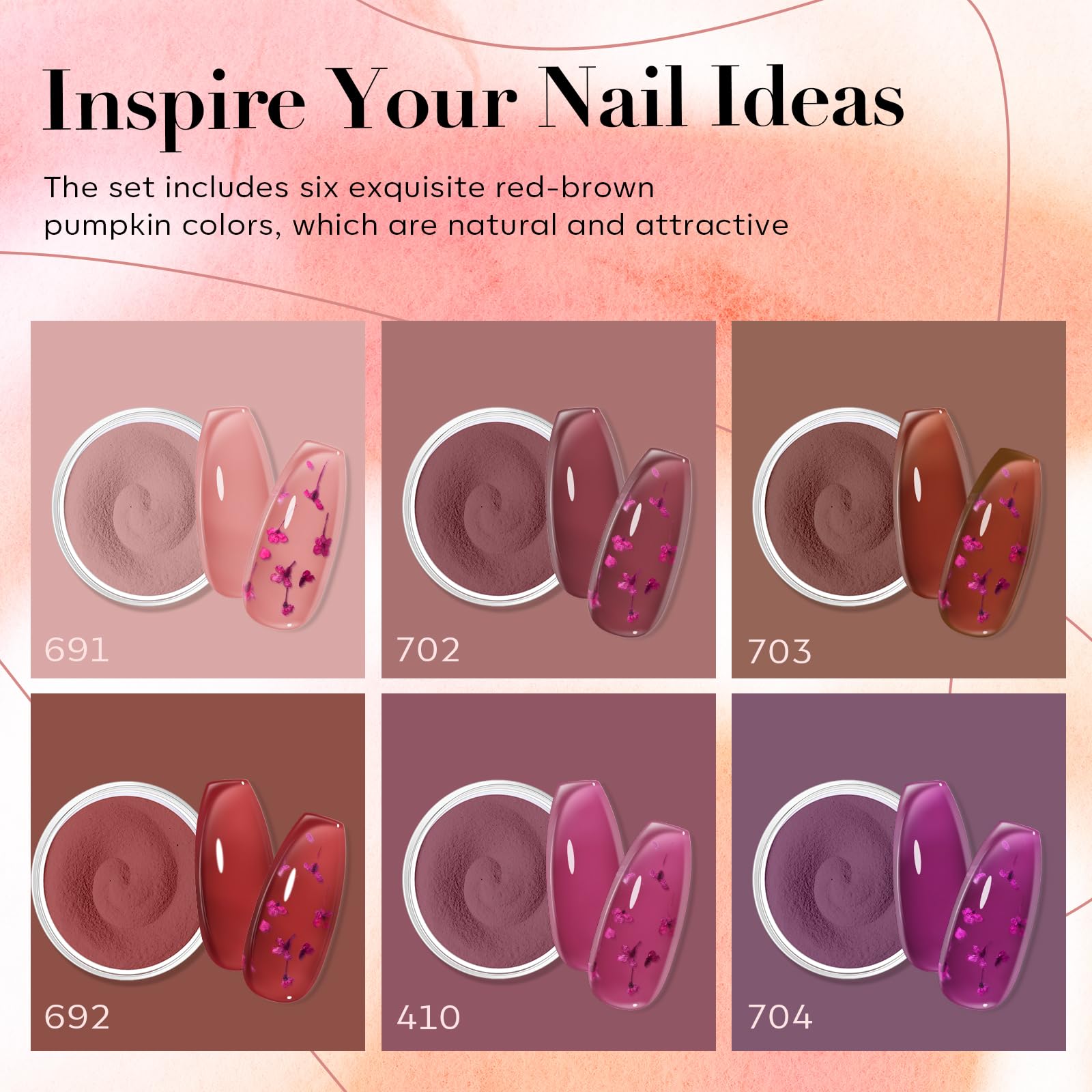 AZUREBEAUTY Dip Powder Set setup image shows bottle and brush for DIY nails