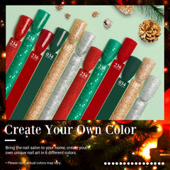 AzureBeauty dip powder color swatches close-up showing rich pigments for glossy holiday nails.