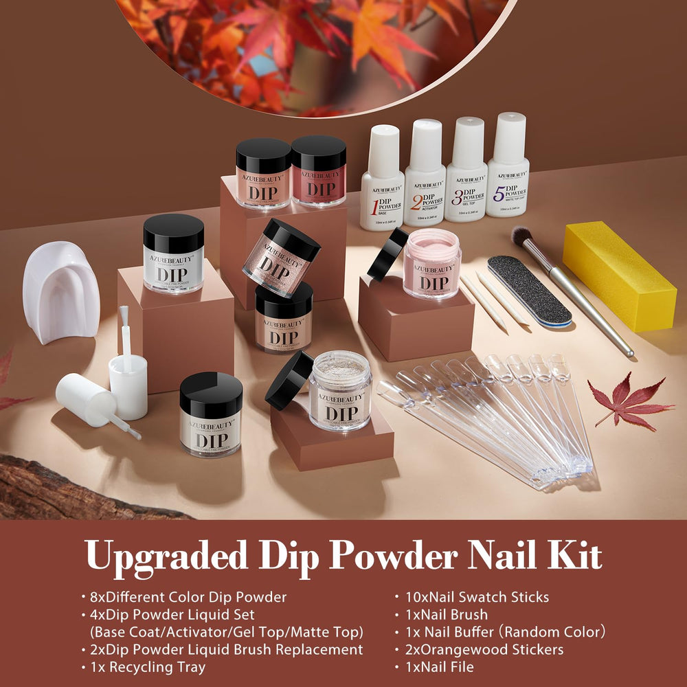 AzureBeauty dip powder delivers glossy, durable finish