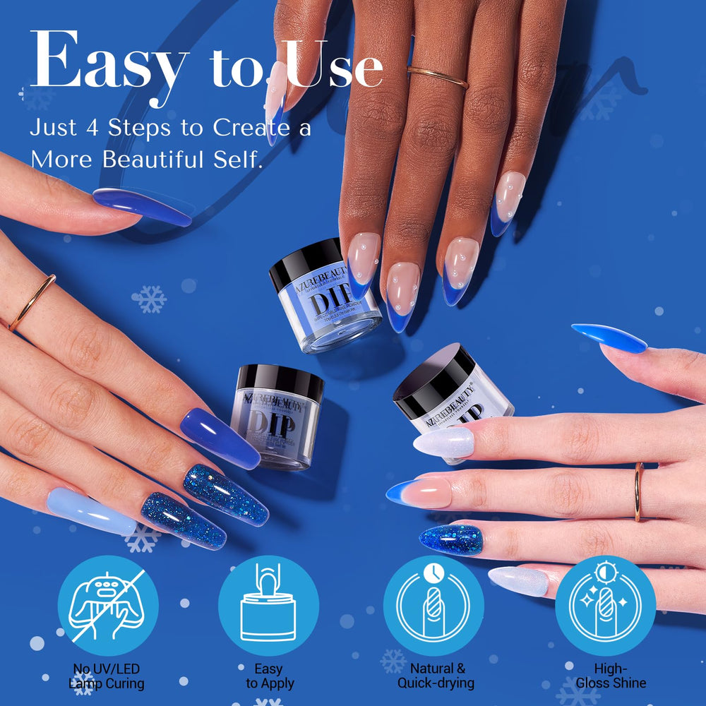AzureBeauty no-lamp cure feature enables quick-dry, skin-friendly results.