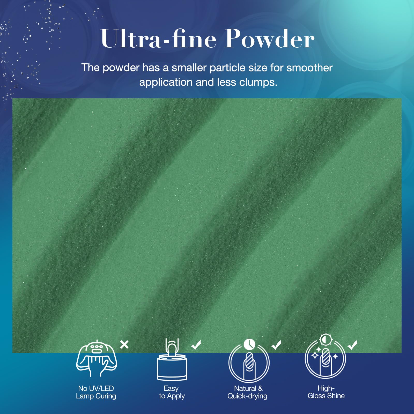 AZUREBEAUTY Dip Powder Sparkling Blue for radiant manicure.