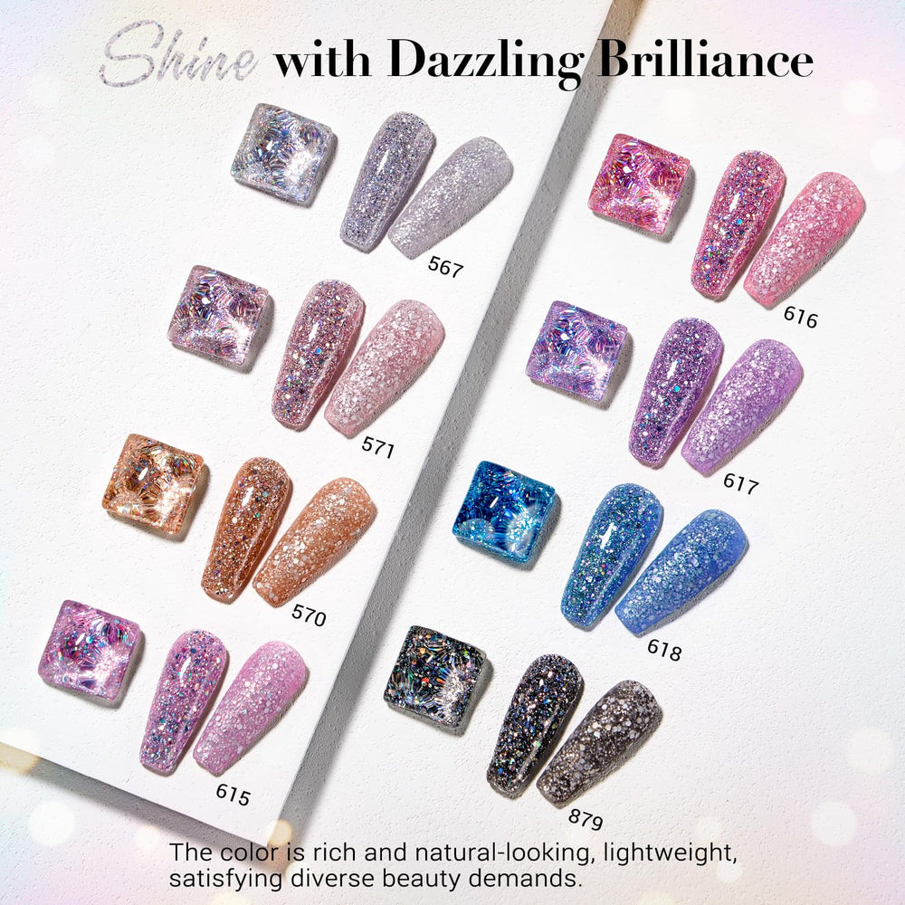 AZUREBEAUTY eight color dip powder shades ready for vibrant nail art