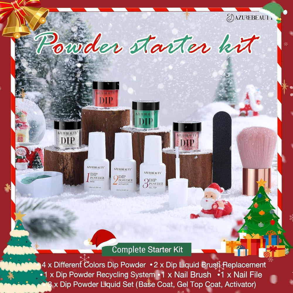 AZUREBEAUTY holiday nail art tools in kit for easy DIY designs.