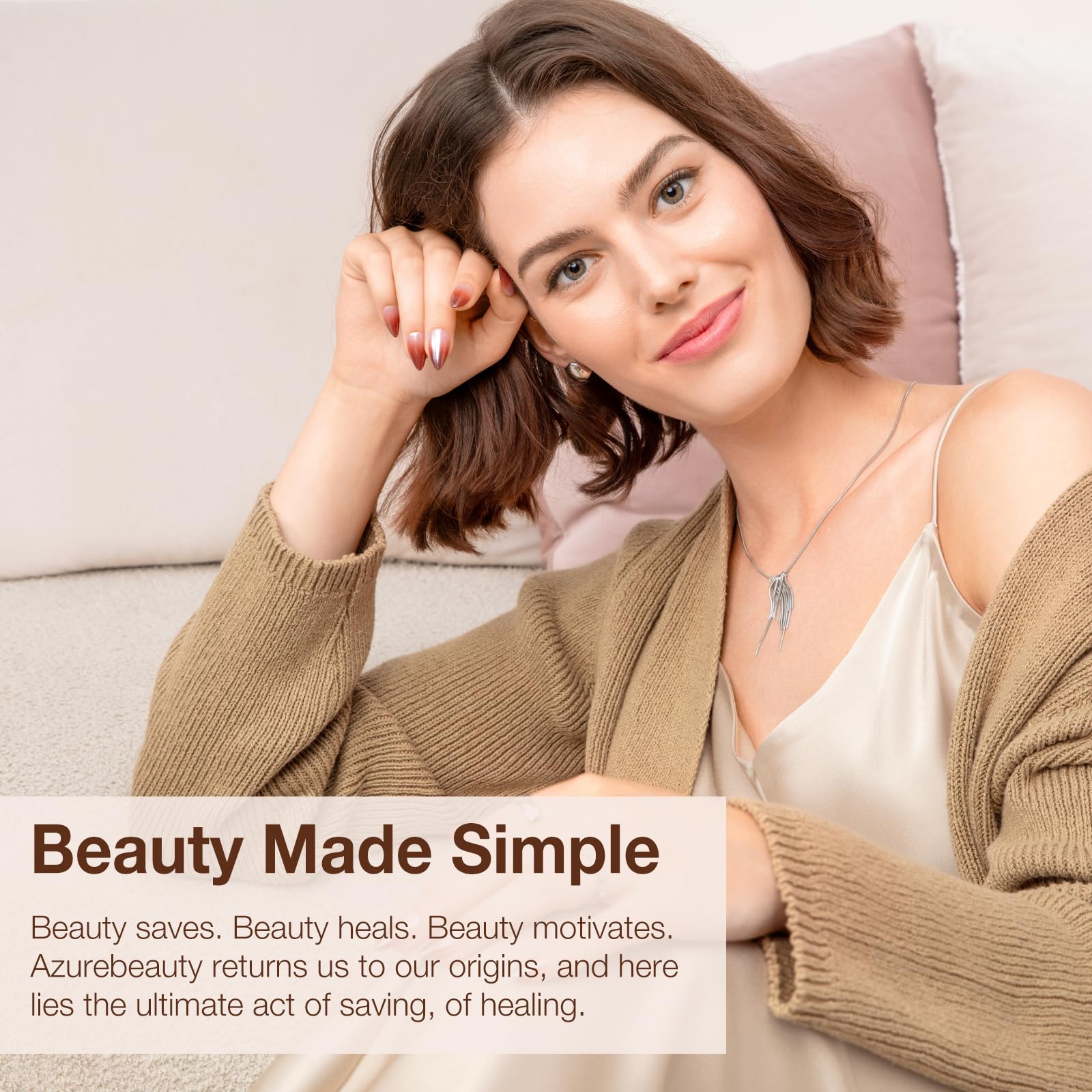 AzureBeauty home manicure setup enabling lamp-free air-dry finish