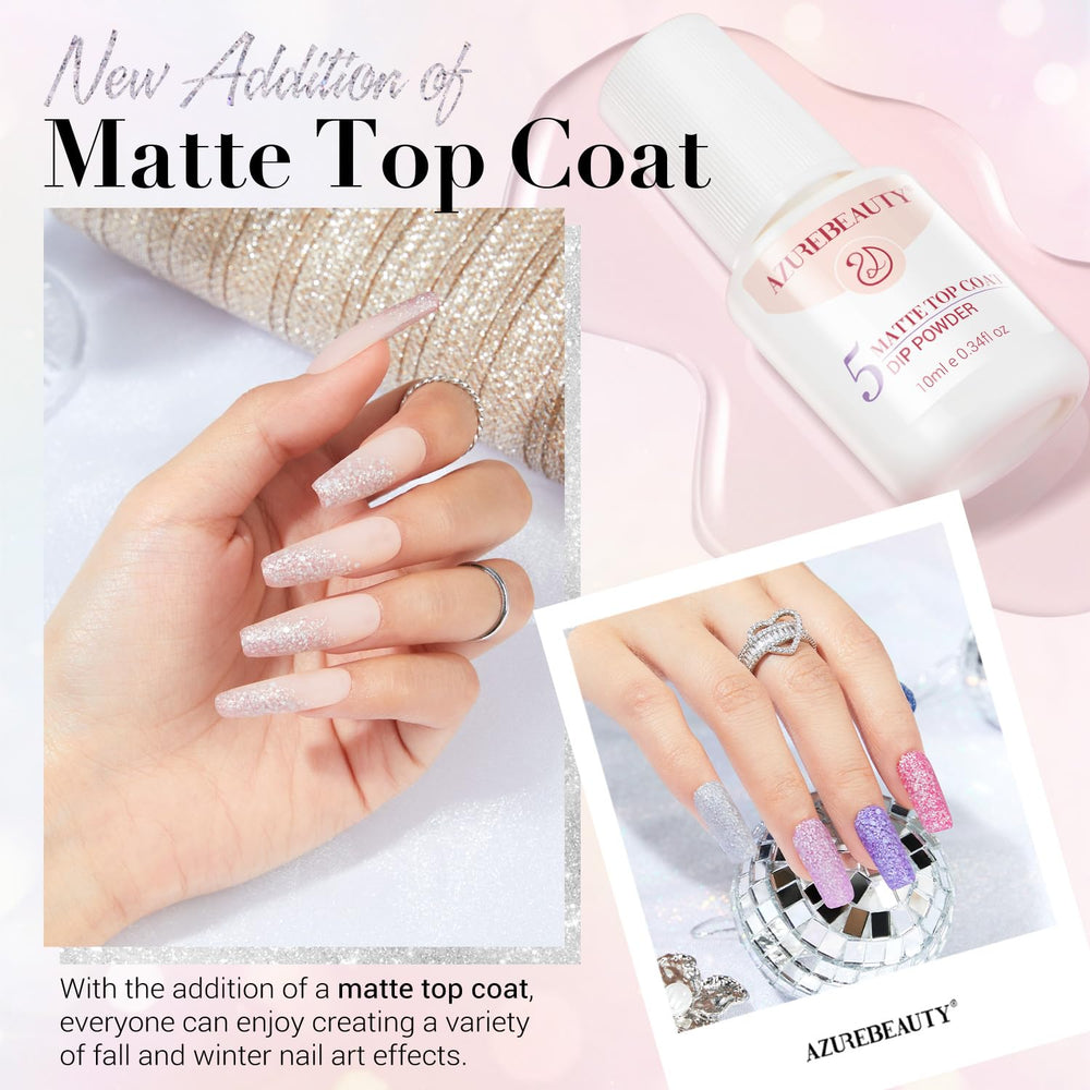 AZUREBEAUTY matte and glossy top coats for customizable finishes