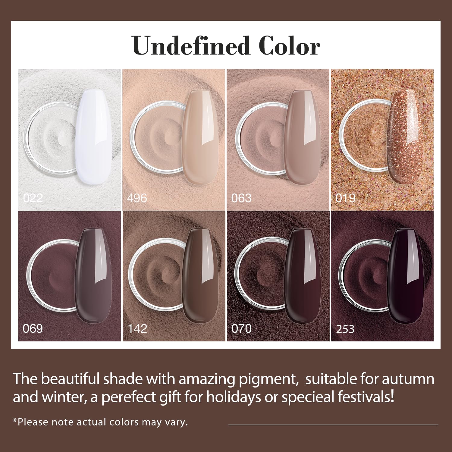 AZUREBEAUTY matte top coat option for a velvety fall look.
