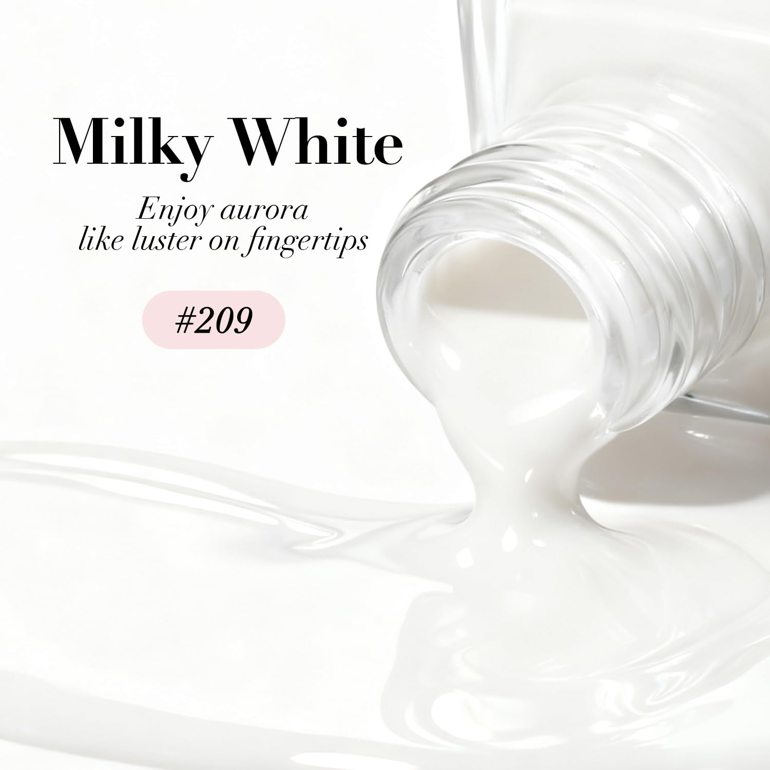 AzureBeauty Milky White polish delivers long-lasting shine