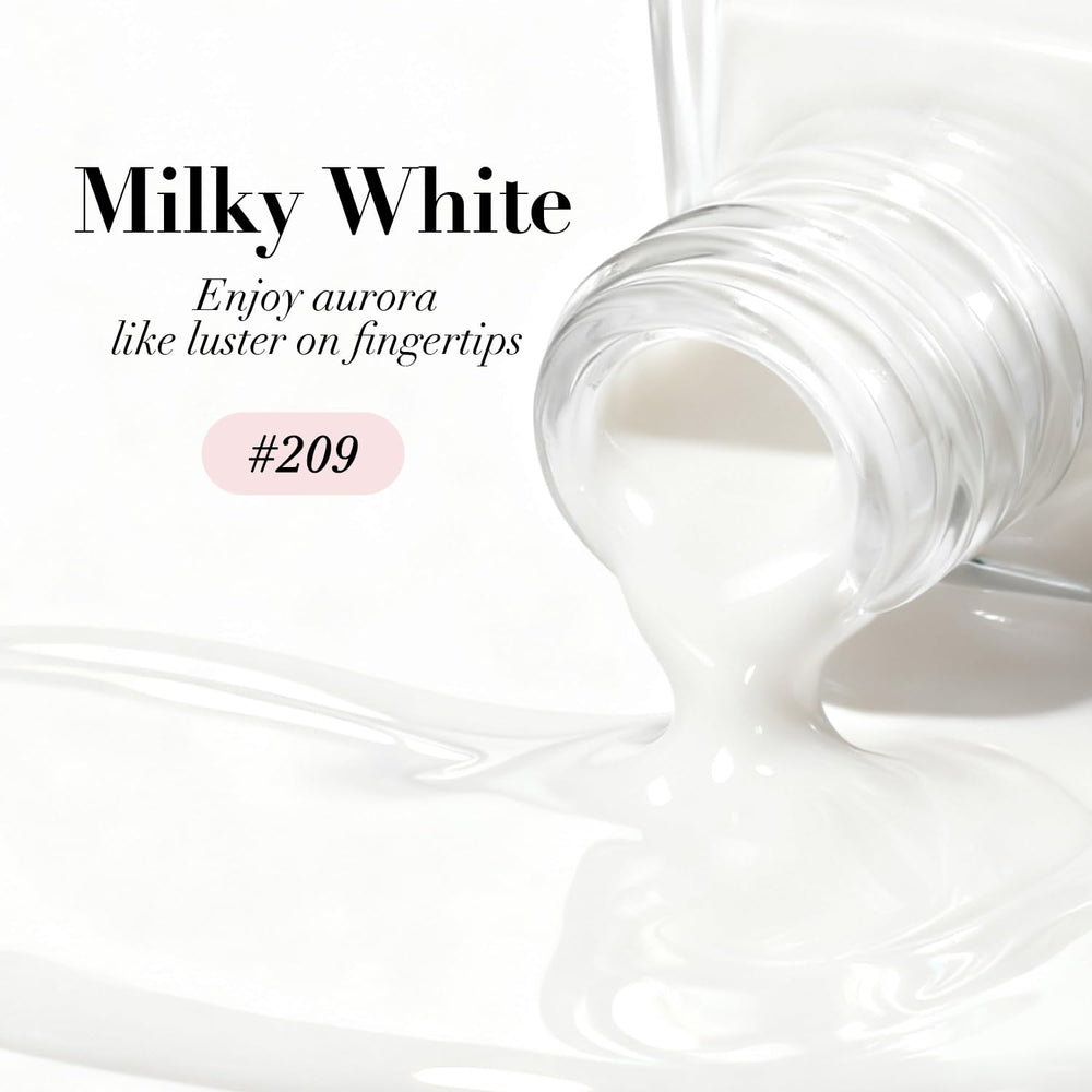 AzureBeauty Milky White polish delivers long-lasting shine