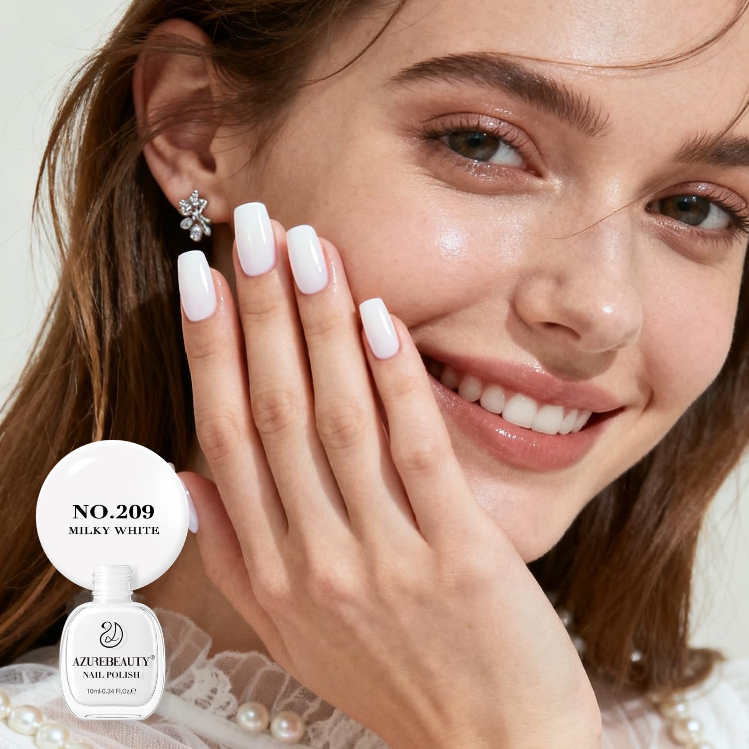 AzureBeauty Milky White base for nail art foundations