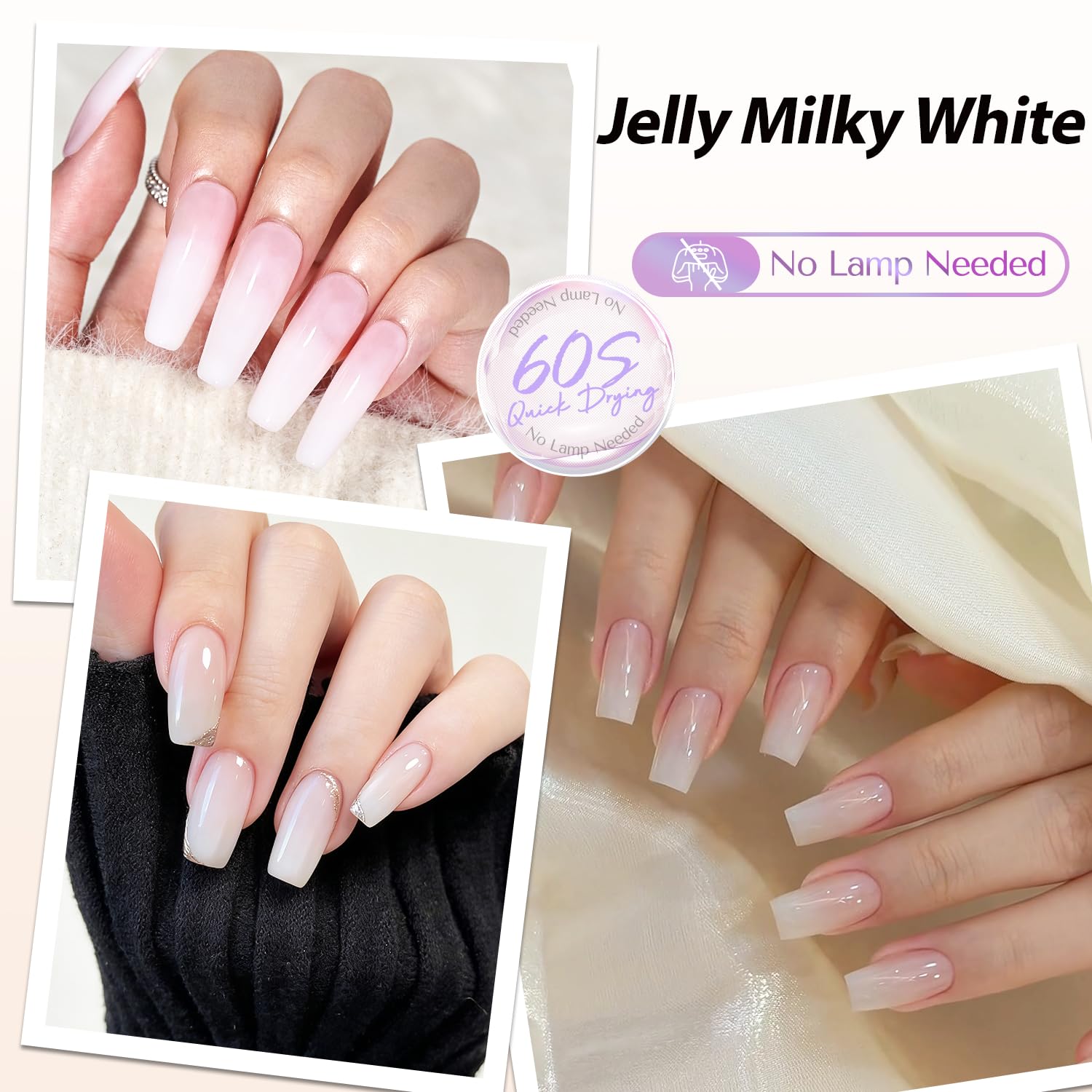AzureBeauty Milky White swatches reveal high-pigment coverage