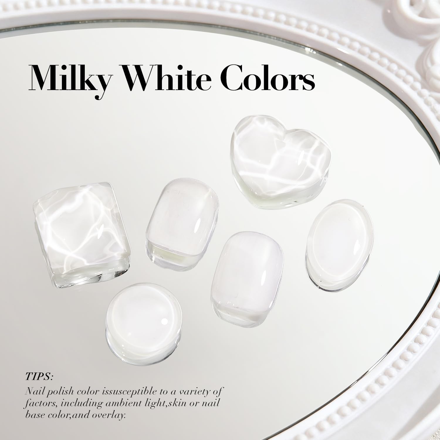 AzureBeauty Milky White dries quickly without UV light