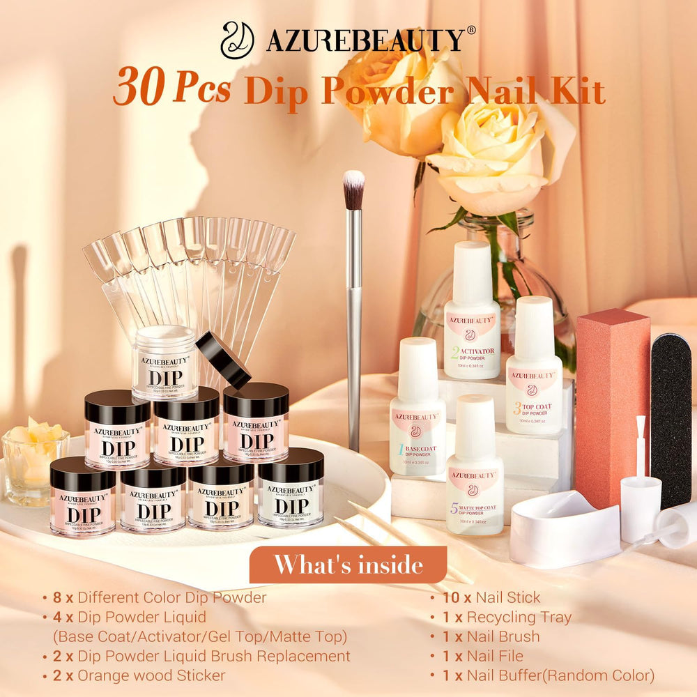 AzureBeauty nail brush and file kit for prep work.