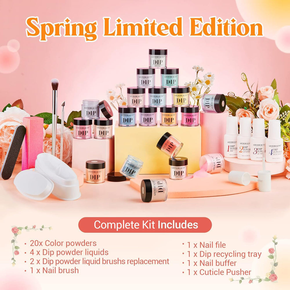 AZUREBEAUTY Nail brush and file set for precise prep.