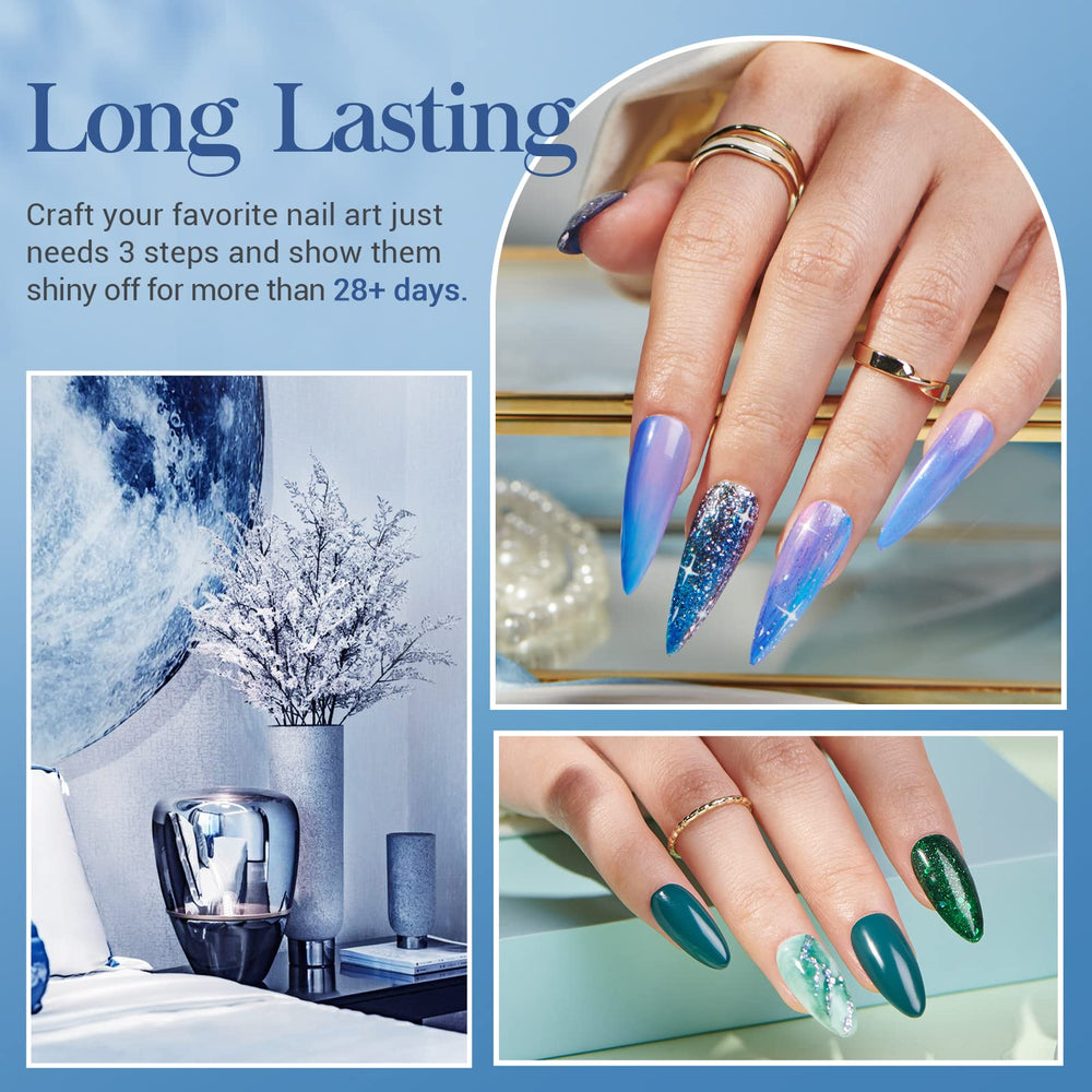 AZUREBEAUTY Nail brush set for precise powder application