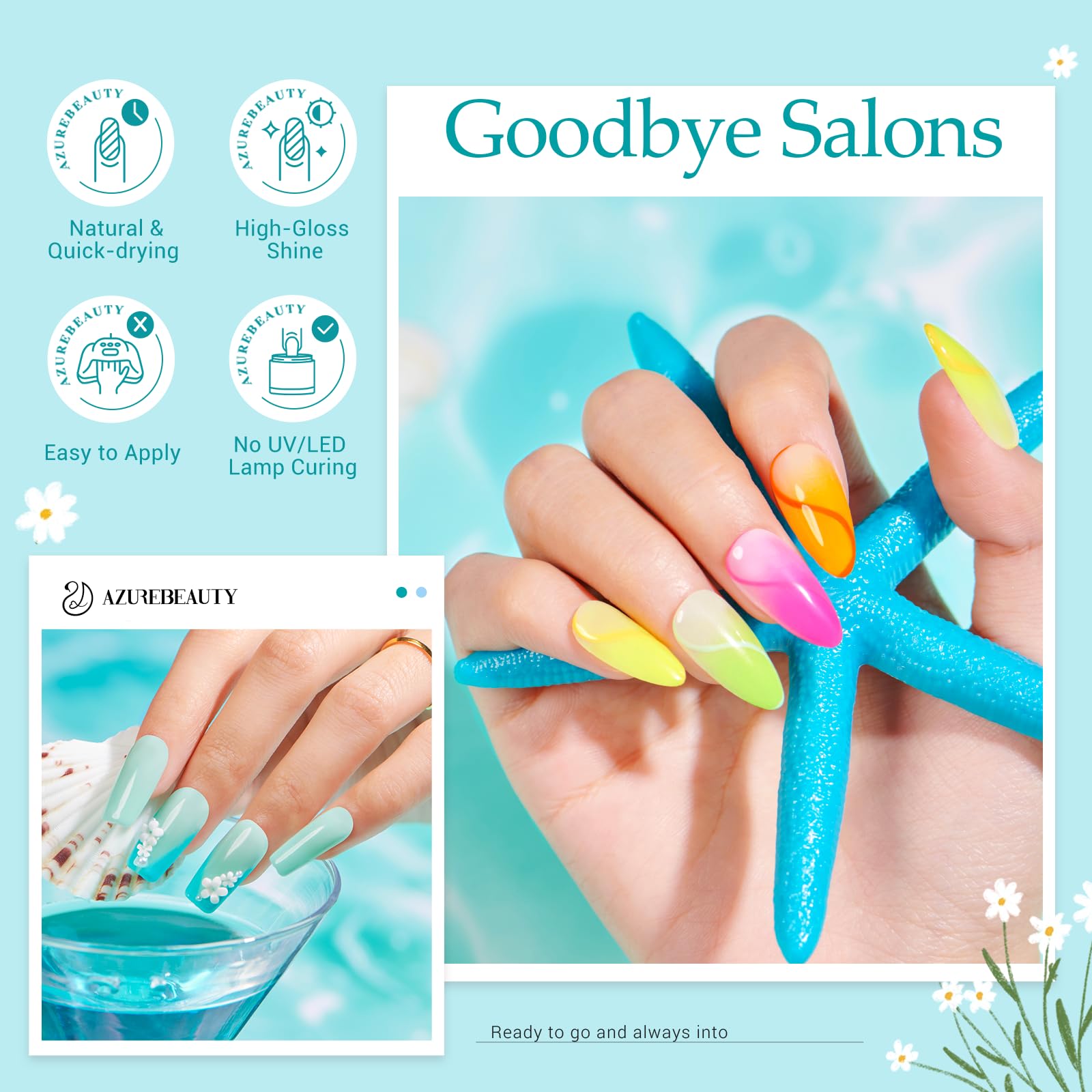AzureBeauty nail buffer delivering smooth dipping surface