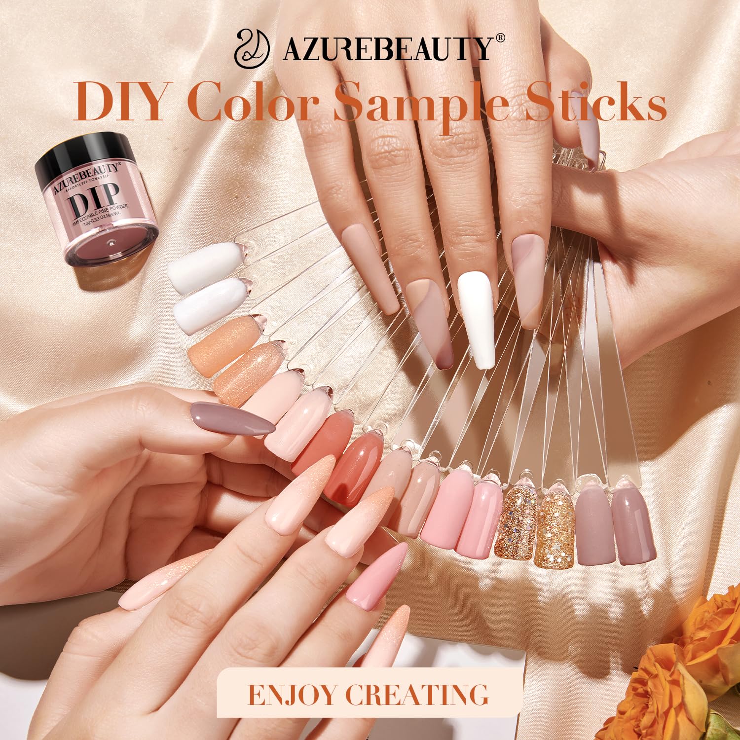 AzureBeauty nail file and polishing block for smooth edges.