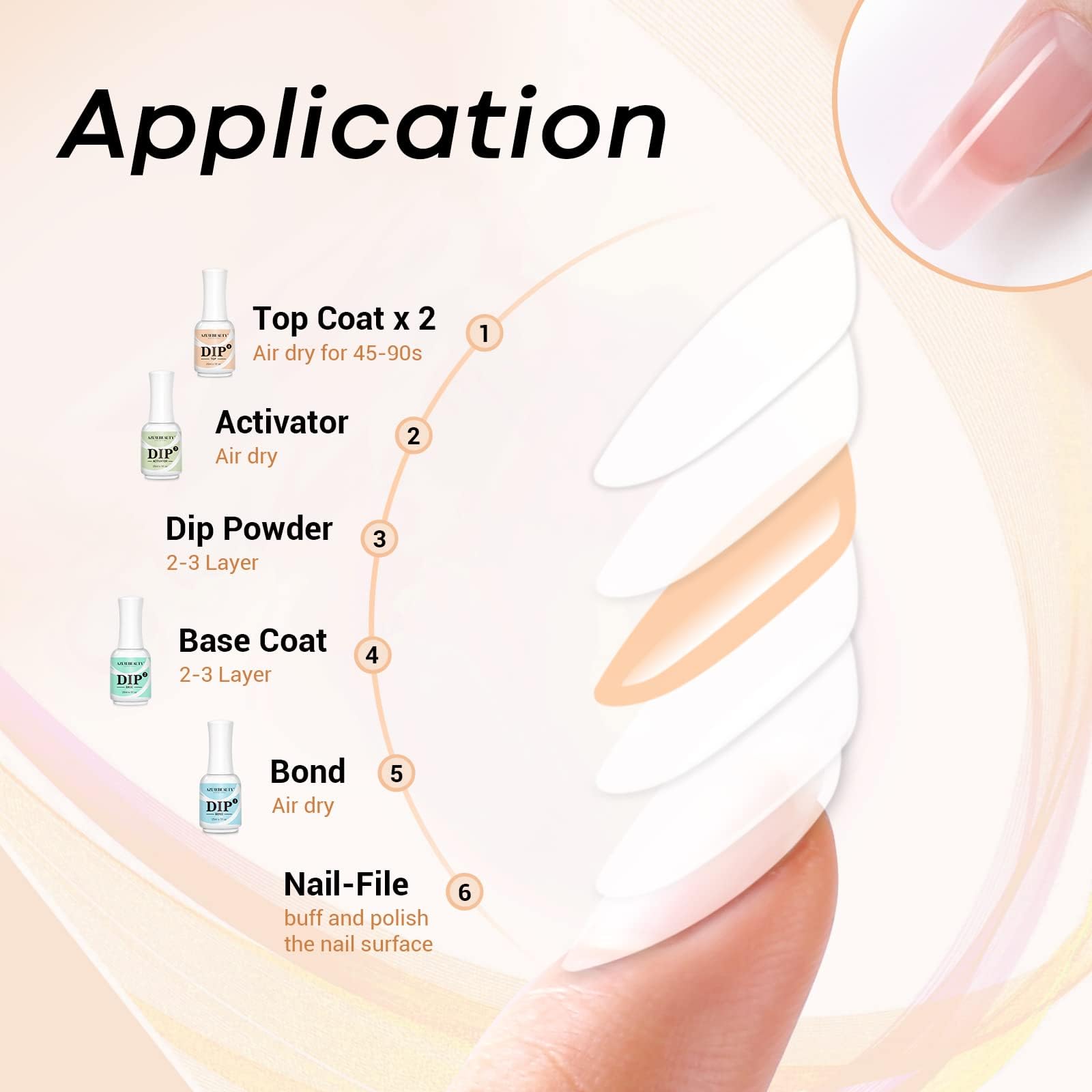 AzureBeauty nail gloss top coat for professional look.