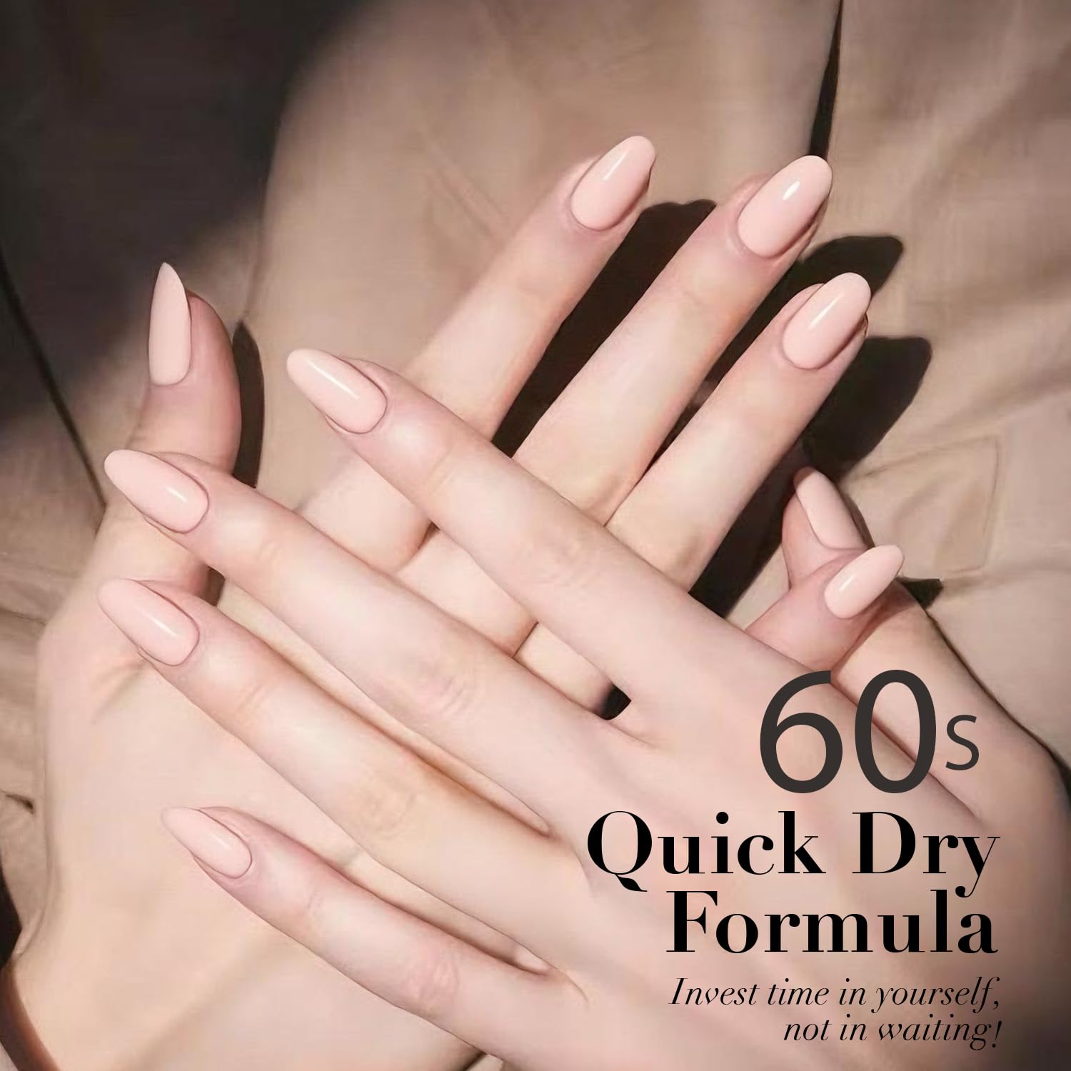 AZUREBEAUTY Nude Nail Polish Set quick-dry feature in action