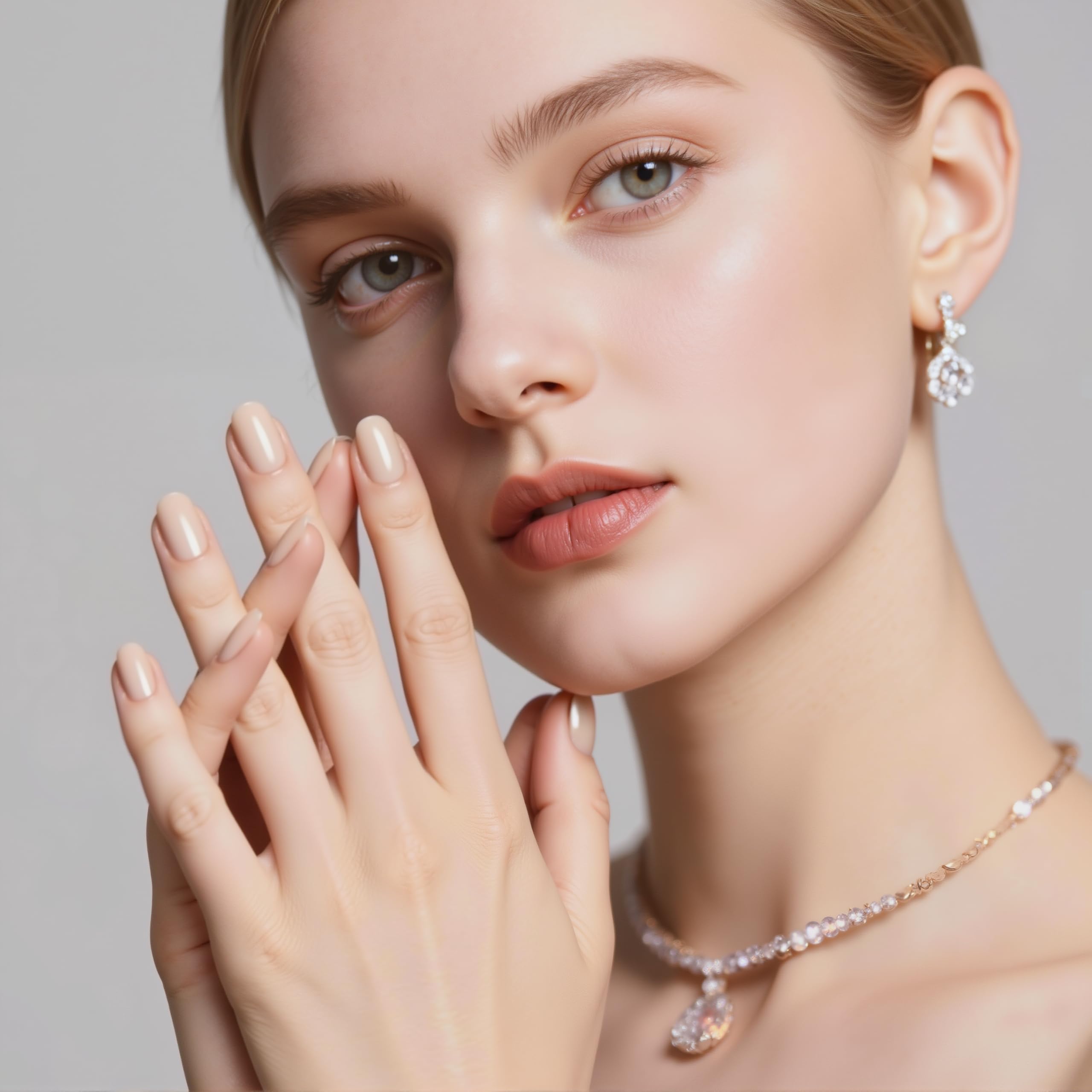AZUREBEAUTY Nude Nail Polish Set manicure idea in natural shade