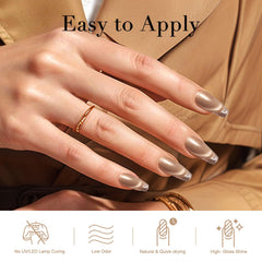 AZUREBEAUTY quick-dry nude brown swatch demonstrates fast color payoff.