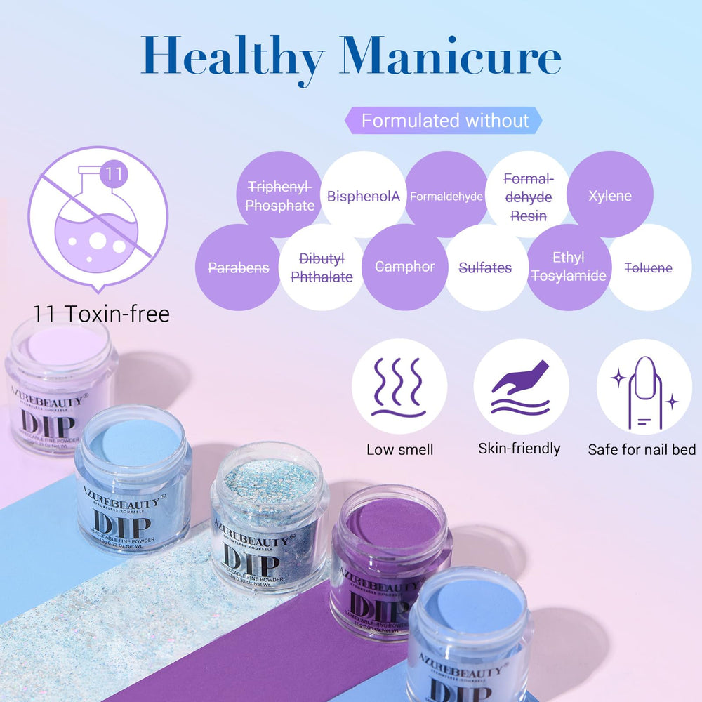AZUREBEAUTY salon-quality healthy formula for refined powder texture and durability.