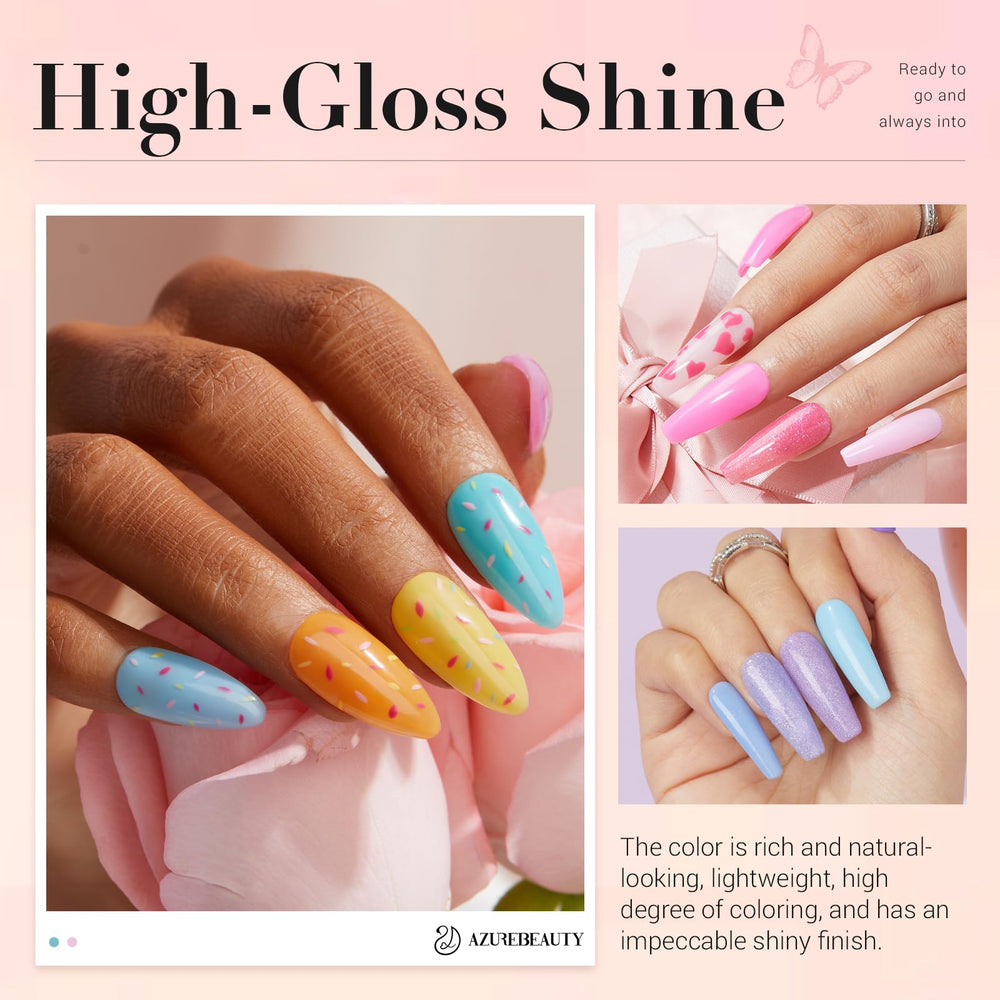 AzureBeauty spring-summer dip powder shades for vibrant nail looks.
