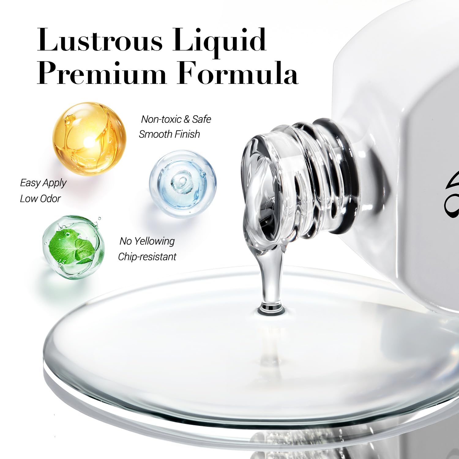 AZUREBEAUTY Top Coat 10ml bottle offers salon-quality results at home.