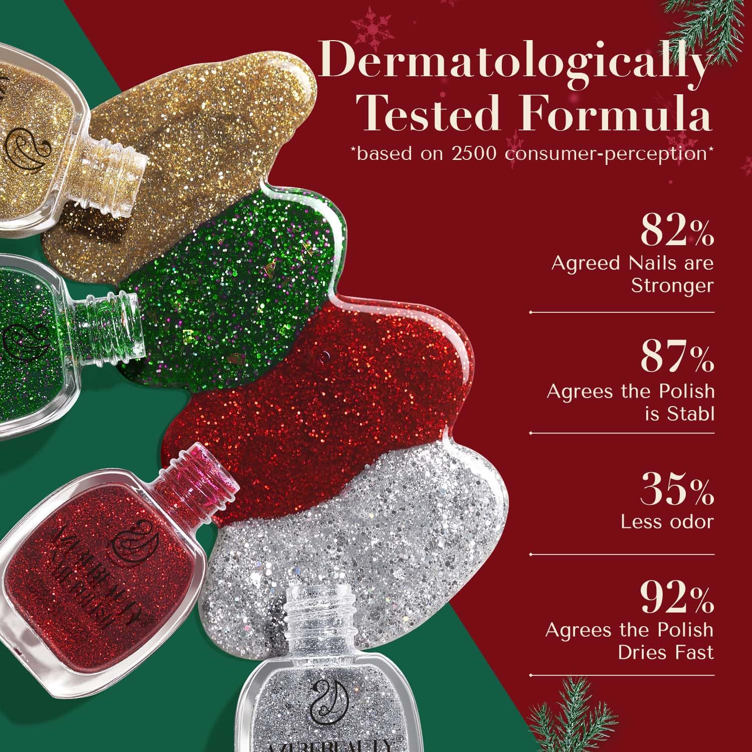 AzureBeauty top coat provides glossy protection and enhanced color.
