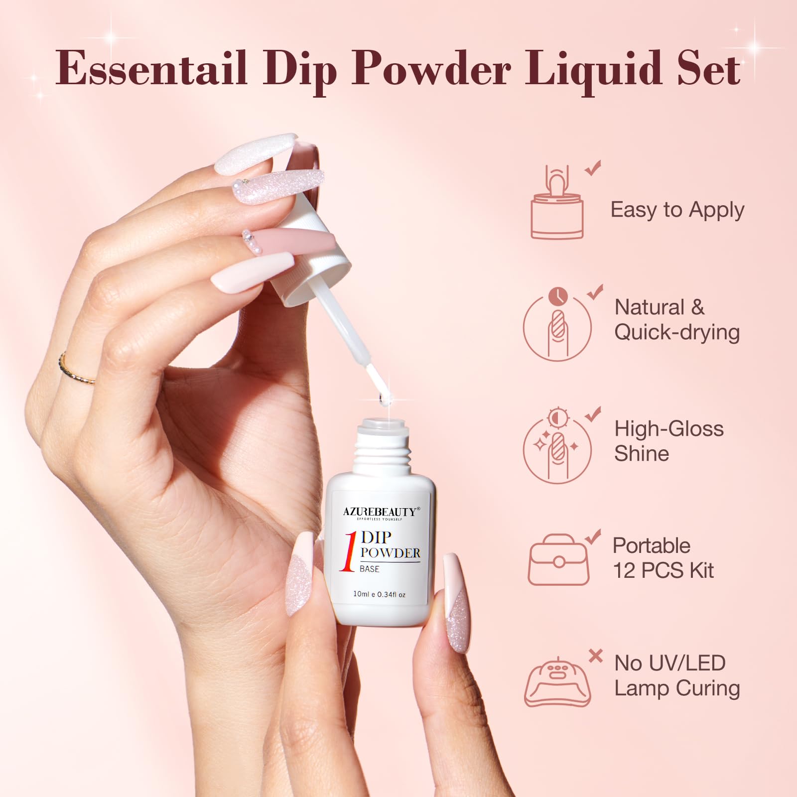 AZUREBEAUTY Top Coat shown to seal shine and durability.