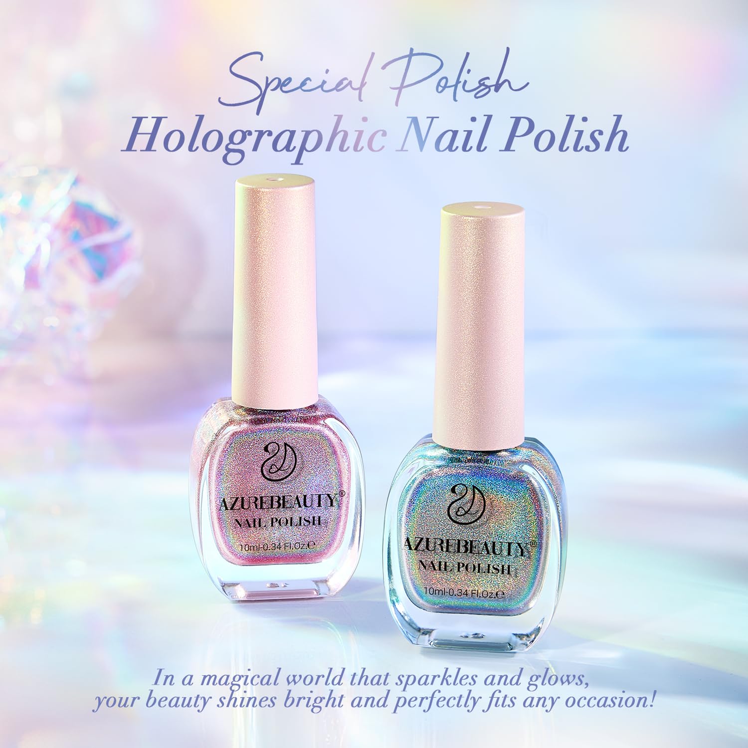 AzureBeauty top coat helps lock in shine and durability.