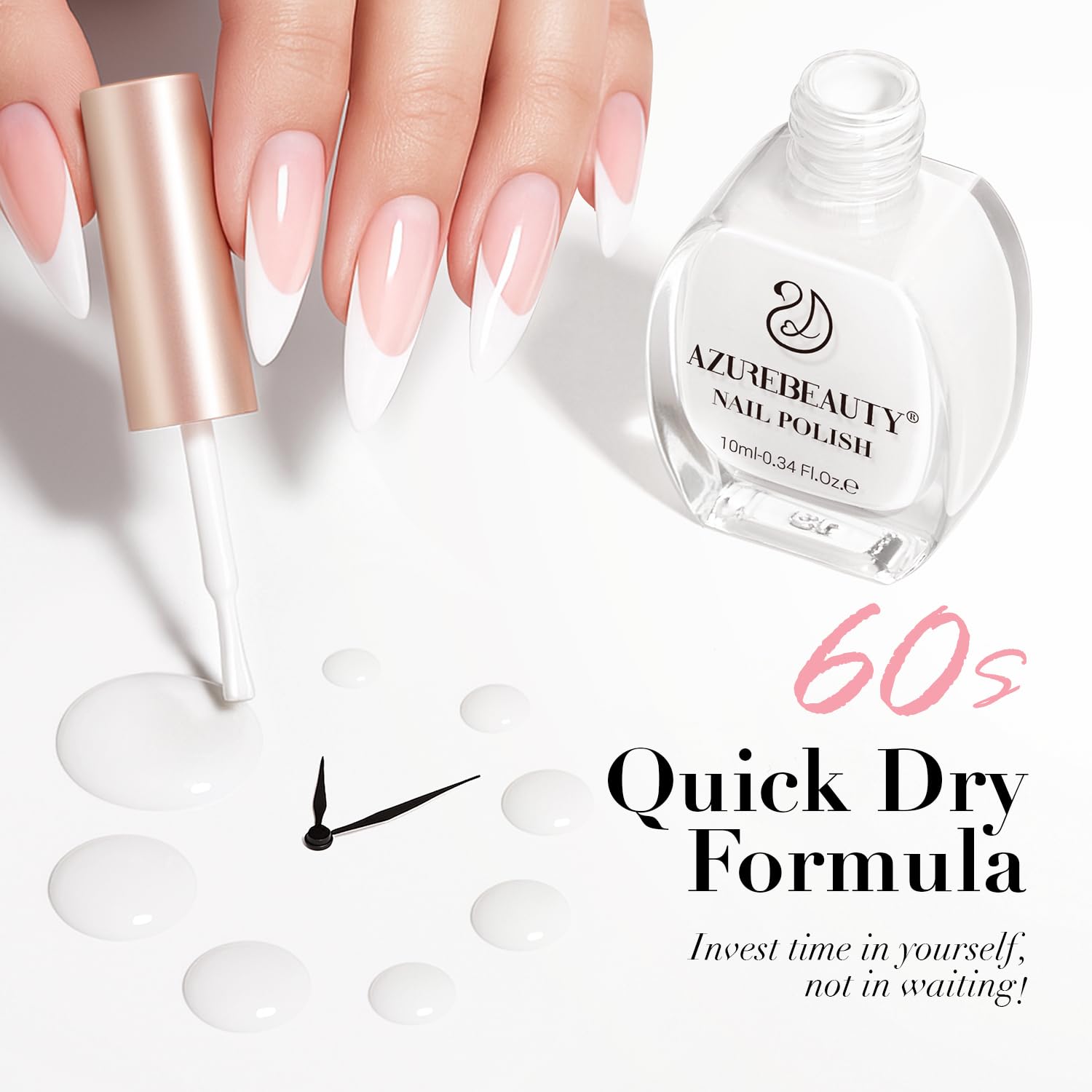 Nail studio setup using AzureBeauty Warm White Nail Polish.