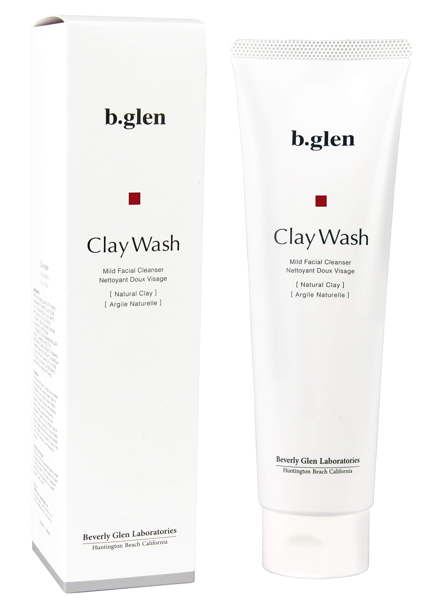 b.glen Clay Wash bottle close-up showing creamy, hydrating cleanse