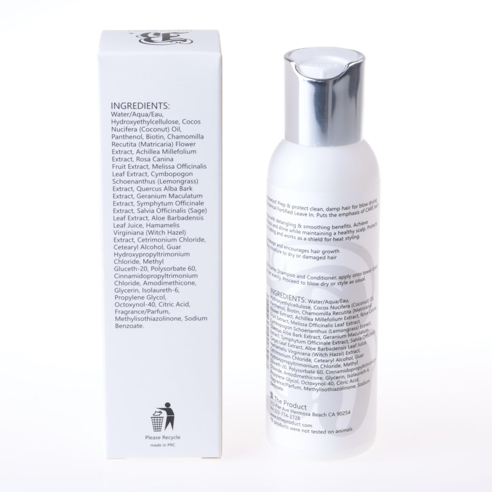 Creamy texture of B The Product Biotin Treatment ready for application