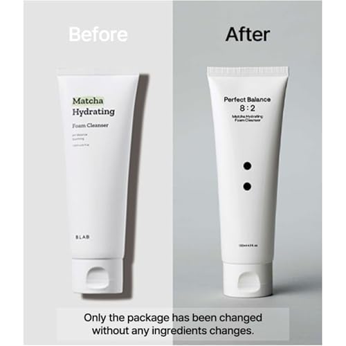 B_LAB Matcha Hydrating Foam Cleanser foam close-up highlighting gentle, waterless cleansing.
