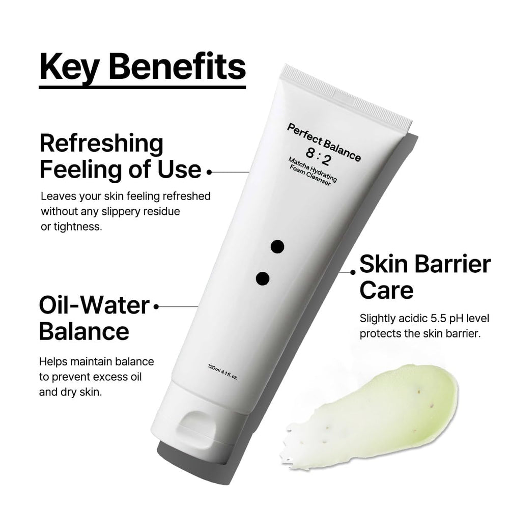 B_LAB Matcha Hydrating Foam Cleanser bottle with green tea infusion for soothing routine.