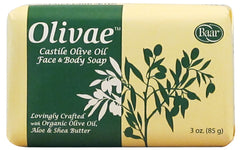 Baar Olivae Castile bar creamy lather close-up highlighting rich foam.