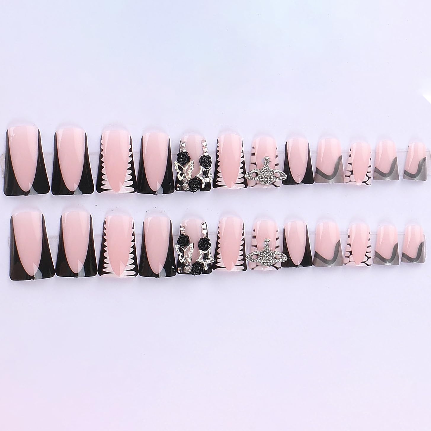 BABALAL Duck Nails long oval shape made from ABS material for lasting wear