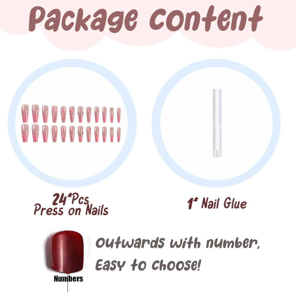 BABALAL included nail glue ensures quick secure application