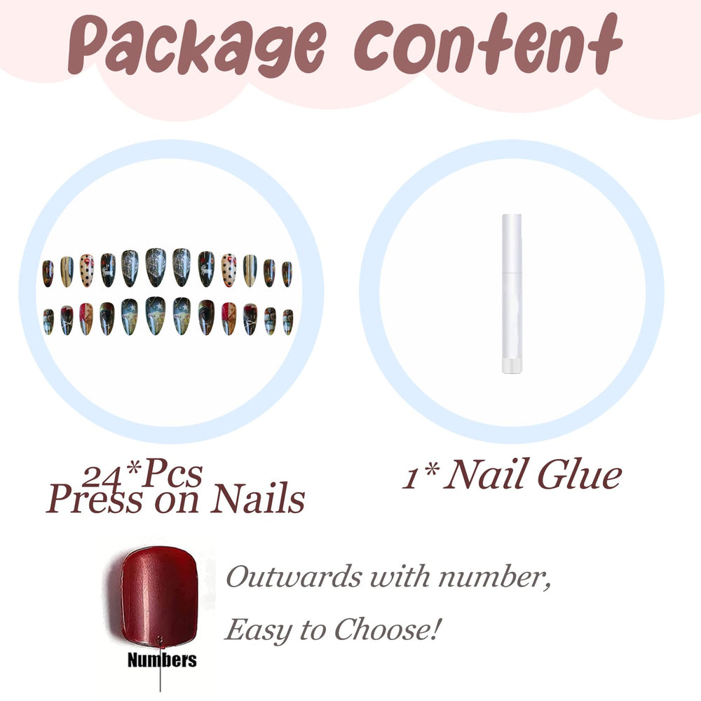 BABALAL nails pack includes 12 sizes for natural fit.