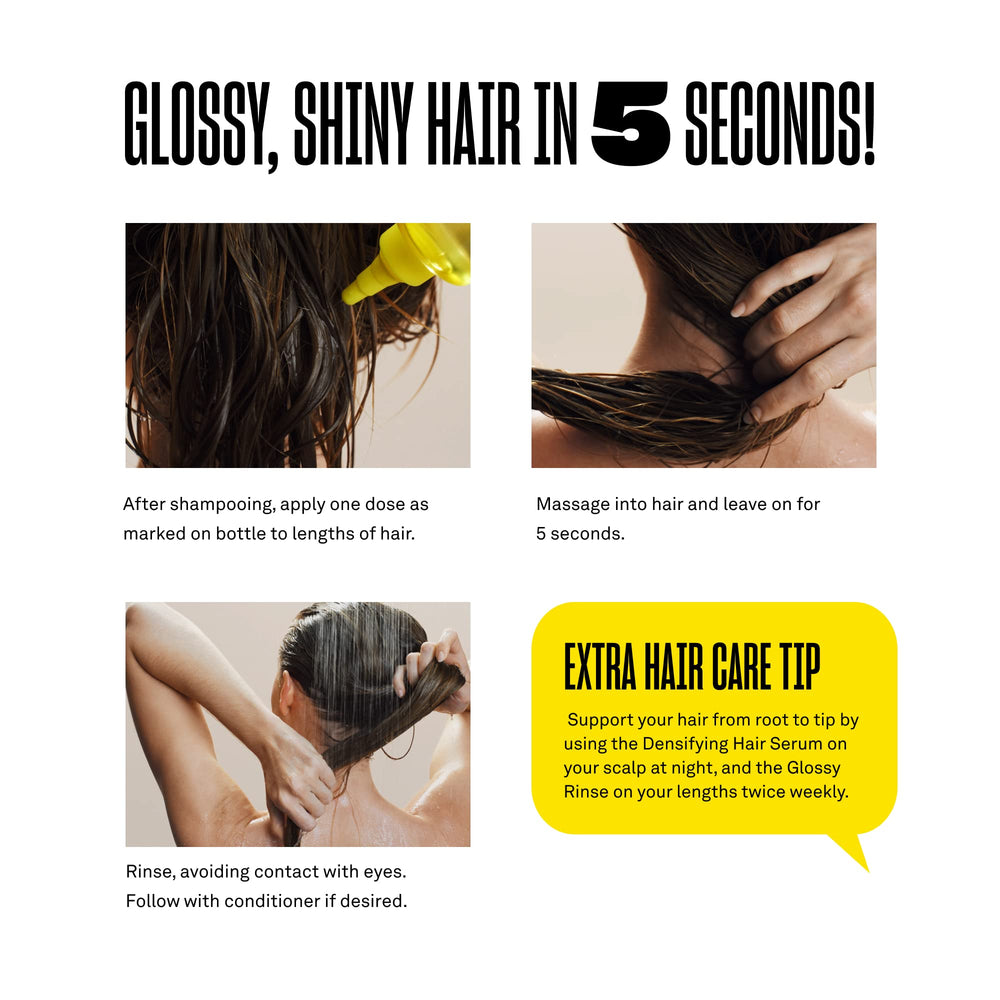 Shiny, soft hair result with a smooth finish