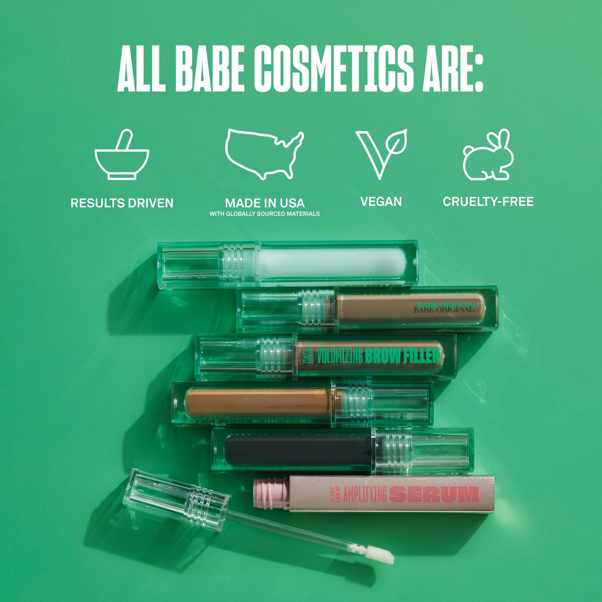 Babe Original Brow Serum nightly routine setup for brow care.