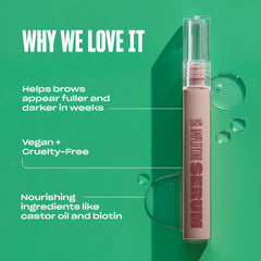 Babe Original Brow Serum wand close-up for precise brow application.