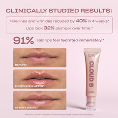 BABE ORIGINAL Cloud 9 Lip Serum being applied on lips showing smooth glide