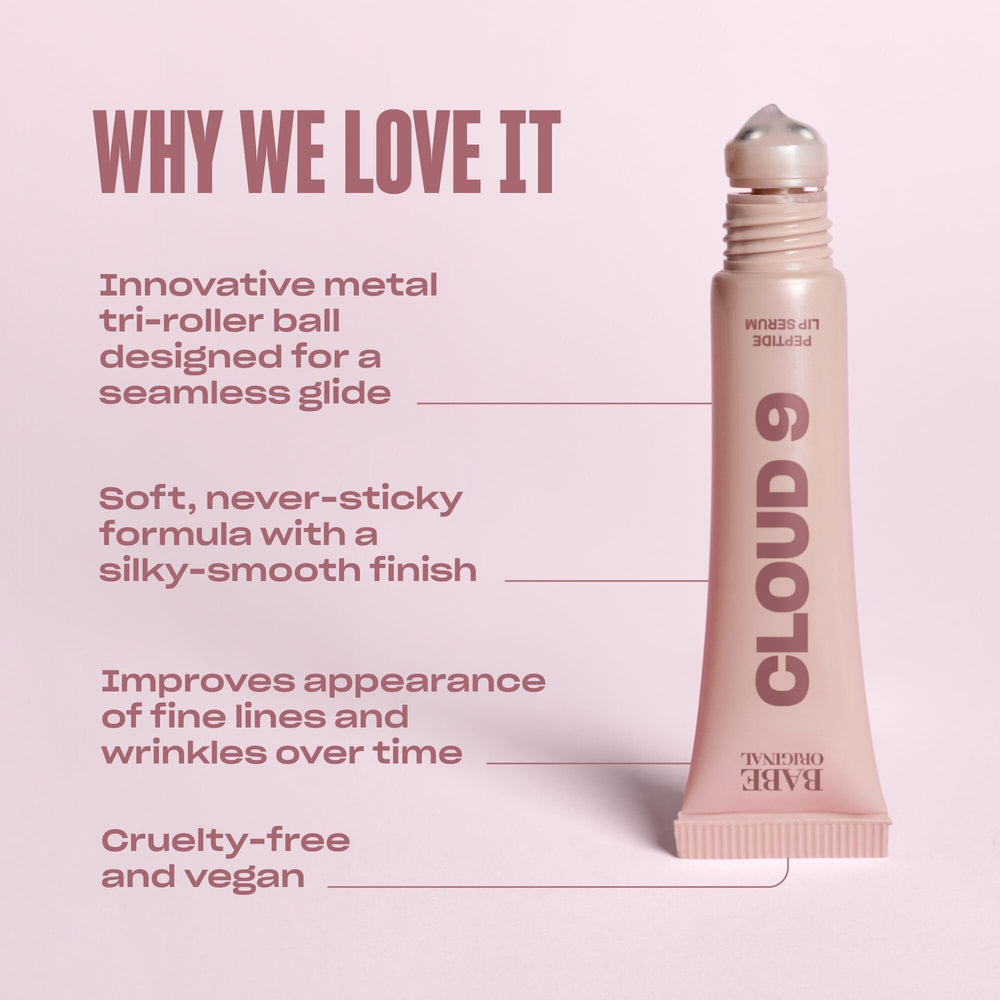 Premium BABE ORIGINAL Cloud 9 Lip Serum bottle on display