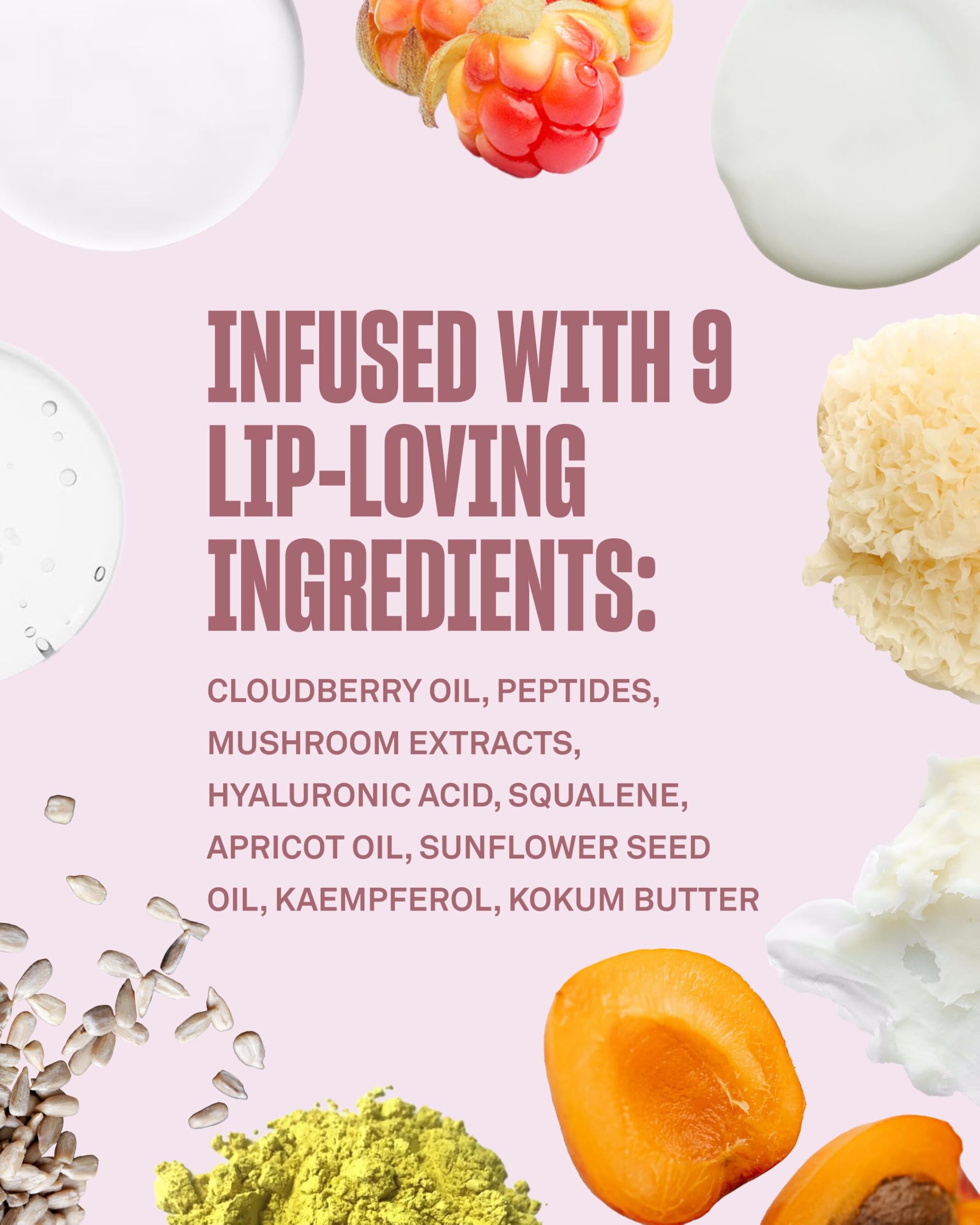 Close-up of Cloud 9 Lip Serum texture for instant moisture on lips