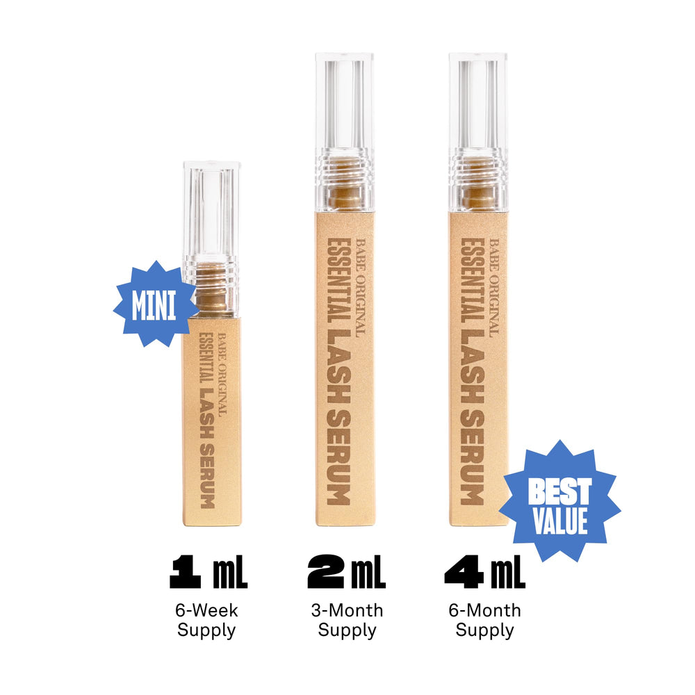 BABE ORIGINAL serum on brows communicates enhanced definition and fullness.