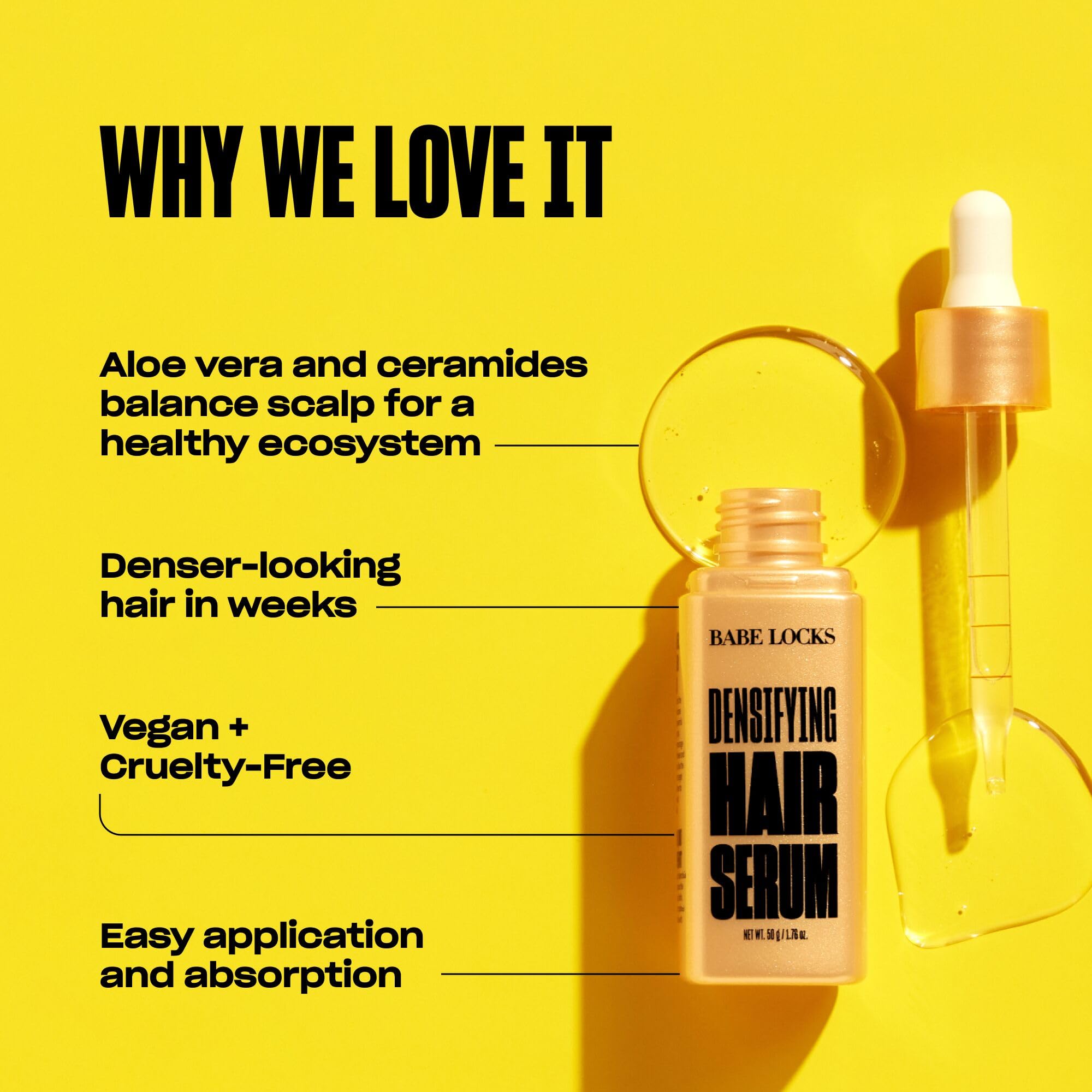 BABE ORIGINAL serum being massaged into the scalp demonstrates relaxing nightly routine