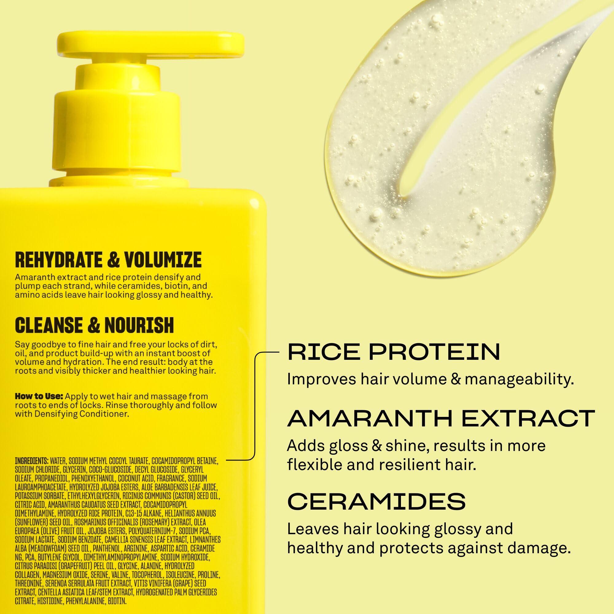 BABE ORIGINAL Locks Densifying Shampoo ceramides and biotin for glossy, healthy-looking hair.