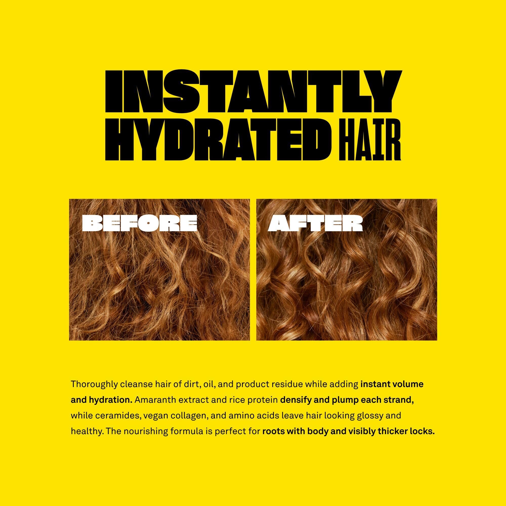 BABE ORIGINAL Locks Densifying Shampoo foam demonstrates a lightweight body boost.